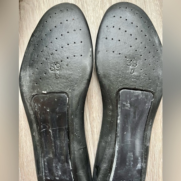 ECCO Vibration Skimmer Black Leather Ballet Flats EU 39 US 8.5 Slip On Comfort - Picture 10 of 14